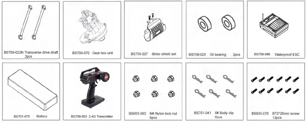 BSD RACING BS709E Remote Control Car Instruction Manual-7
