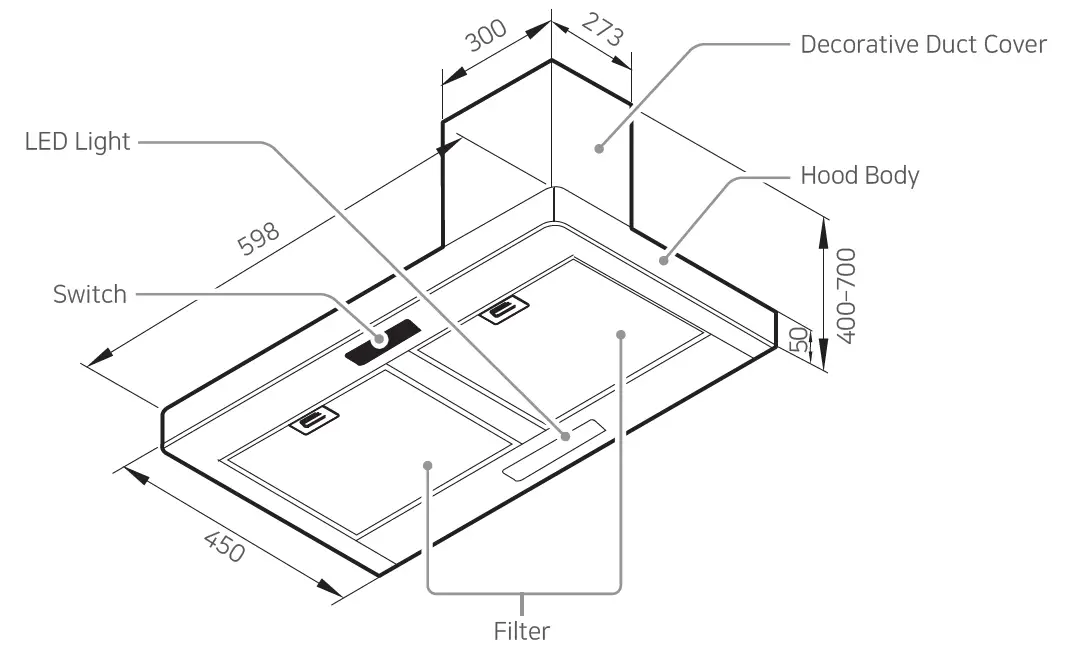 Navien RGC130-06PA Range Hood fig2