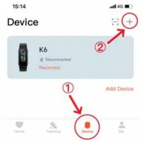 Shen Zhen Ya Mei Shu Ma Dian Zi You Xian Gong Si K6 SmartBand - app