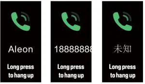 Shen Zhen Ya Mei Shu Ma Dian Zi You Xian Gong Si K6 SmartBand - call menu