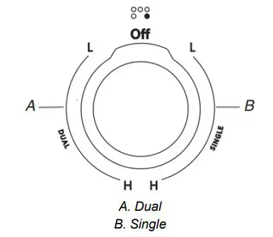 KitchenAid W11489743A Electric Freestanding Range Control User Guide - Dual-Size Cooking Element