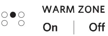 KitchenAid W11489743A Electric Freestanding Range Control User Guide - Warm Zone Element