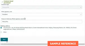 Customs bond purchased 3.13