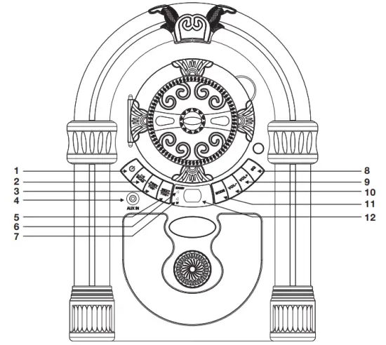 UEME JK 01 Retro Tabletop Jukebox with CD Player - figure 1