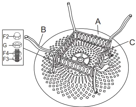 Royalcraft Kingston 6 Seat Set with Lazy Susan-Table - Step Four