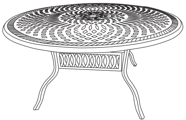 Royalcraft Kingston 6 Seat Set with Lazy Susan-Table - Table