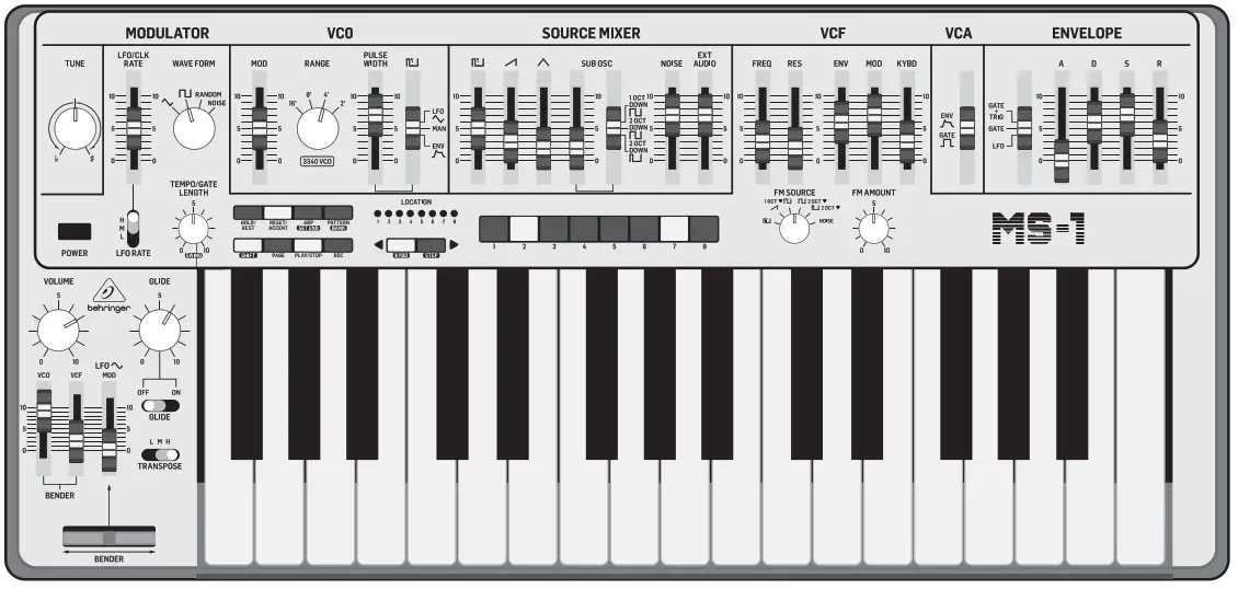 behringer Analog Synthesizer with 32 Full- 5