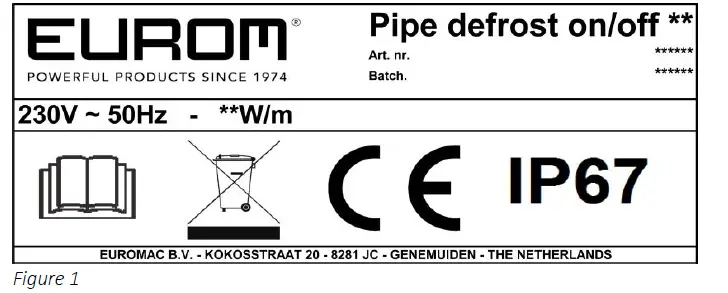 EUROM Pipe Defrost on-off Pipe Defrost on-off-fig1