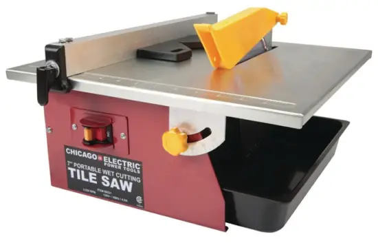 CHICAGO ELECTRIC 69231 7 Inch Portable Wet Cutting Tile Saw