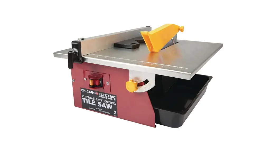Chicago Electric 69231 7 Inch Portable Wet Cutting Tile Saw Owner's Manual