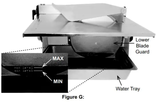 CHICAGO ELECTRIC 69231 7 Inch Portable Wet Cutting Tile Saw - General Operating