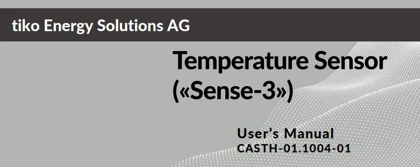 tiko Sense-3 Temperature and Humidity Sensor User Manual