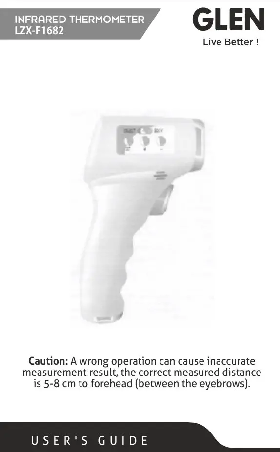 GLEN LZX-F16682 Infrared Thermometer User Guide