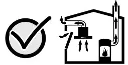 NEFF Ceiling Ventilation Instruction Manual - incoming exhaust air wall box icon