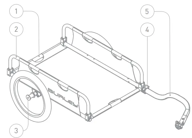 BURLEY 945203 Flatbed Flatbed Cargo Trailer - Fig 1