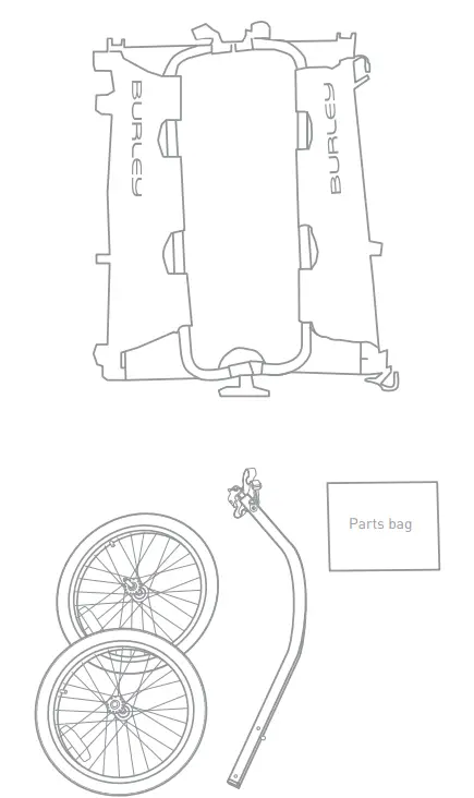 BURLEY 945203 Flatbed Flatbed Cargo Trailer - Fig