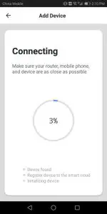 FIG 9 Wait for it connecting, once it reaches to 100%, done.