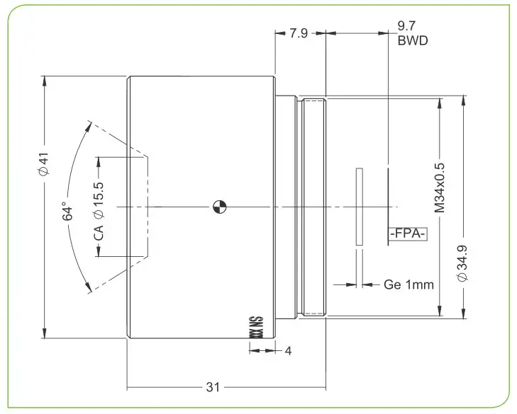 MKS LWIR1 FOV Athermalized Manual Focus - Figure