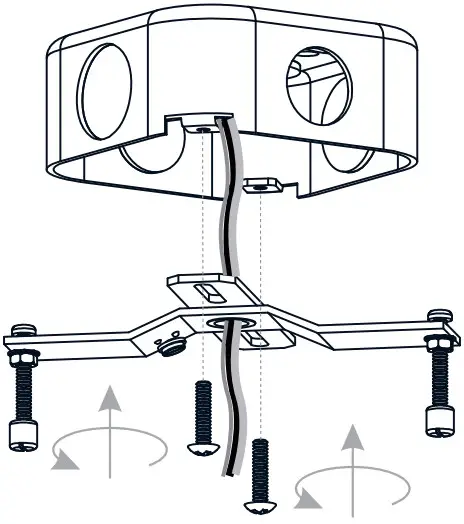 QUOIZEL QFL5610NI Alexa 3 Light 15 Inch Natural Iron Flush Mount Ceiling Light - fig 4