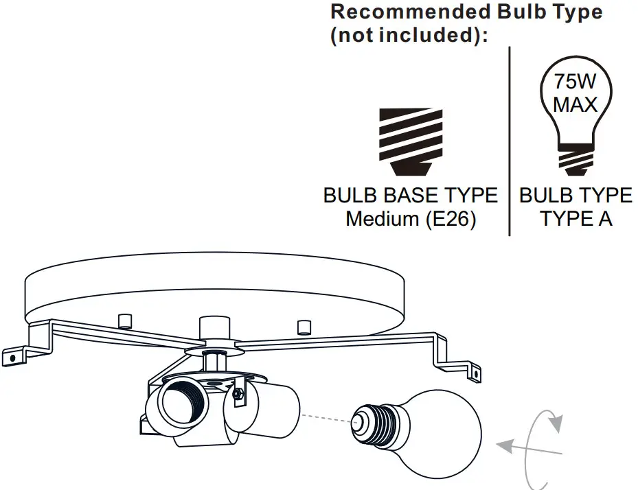 QUOIZEL QFL5610NI Alexa 3 Light 15 Inch Natural Iron Flush Mount Ceiling Light - fig 7