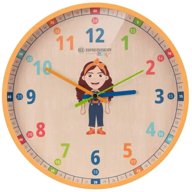 BRESSER 8880810 XYZ000 Children's Wall Clock