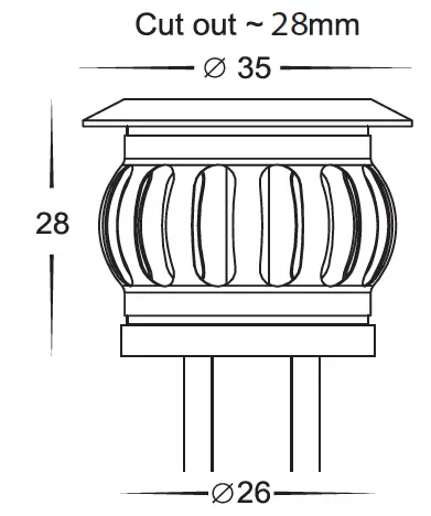 HAVIT Lighting HV2826W Flame Deck Light 1