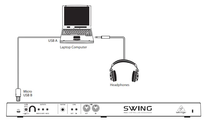 behringer Swing 32-Key USB MIDI Controller Keyboard with 64-Step Polyphonic Sequencing - 2