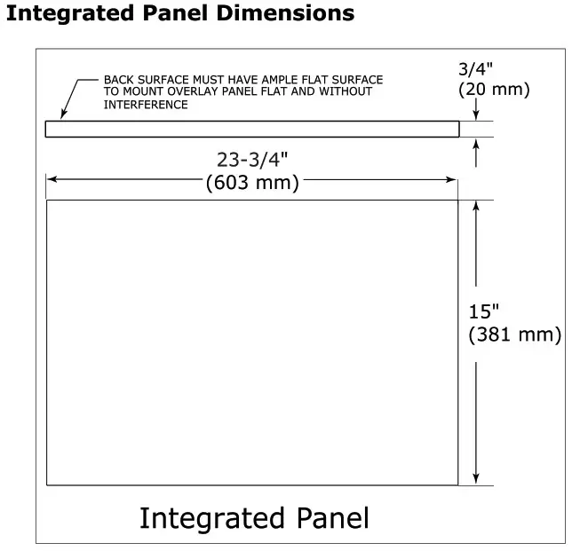 U-LINE 1000 Series 24″ Drawer - Dimensions