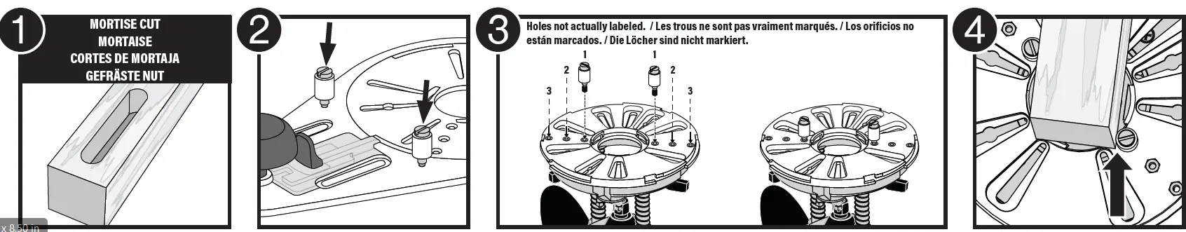 MILESCRAFT 1224 Edge&MortiseGuide Universal Router 8