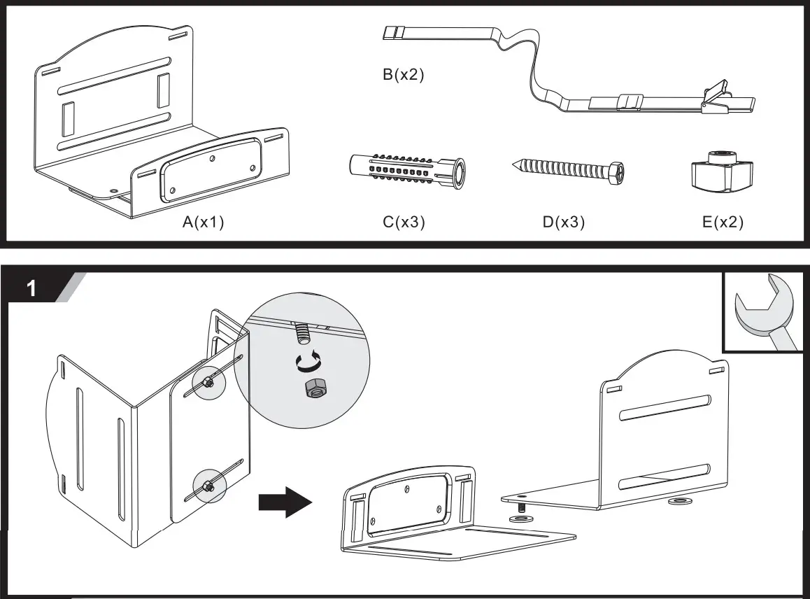 KIMEX 039 0001 CPU Wall Mount - Figure 1