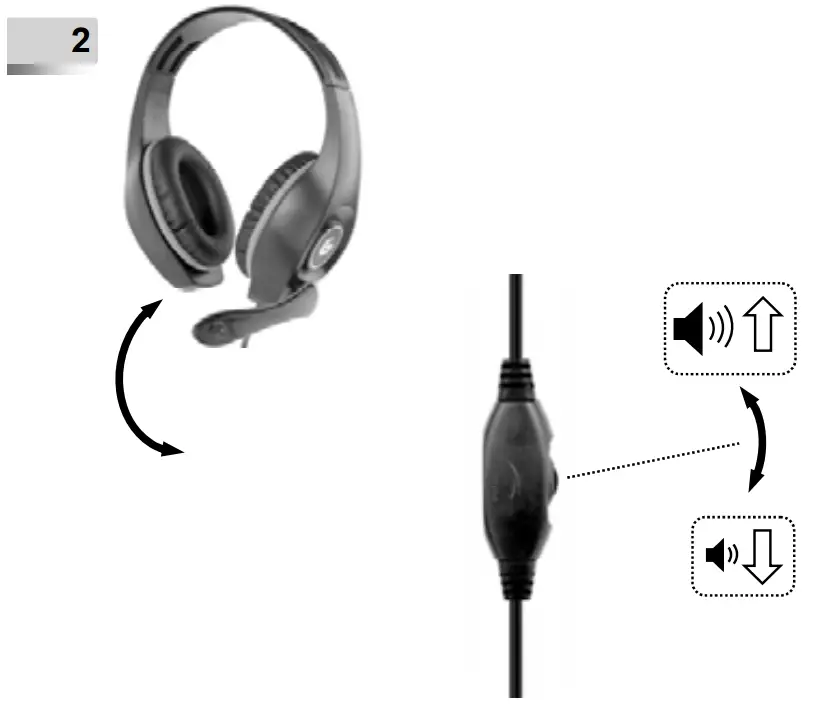 gembird GHS 05 Gaming headset with volume control - Fig