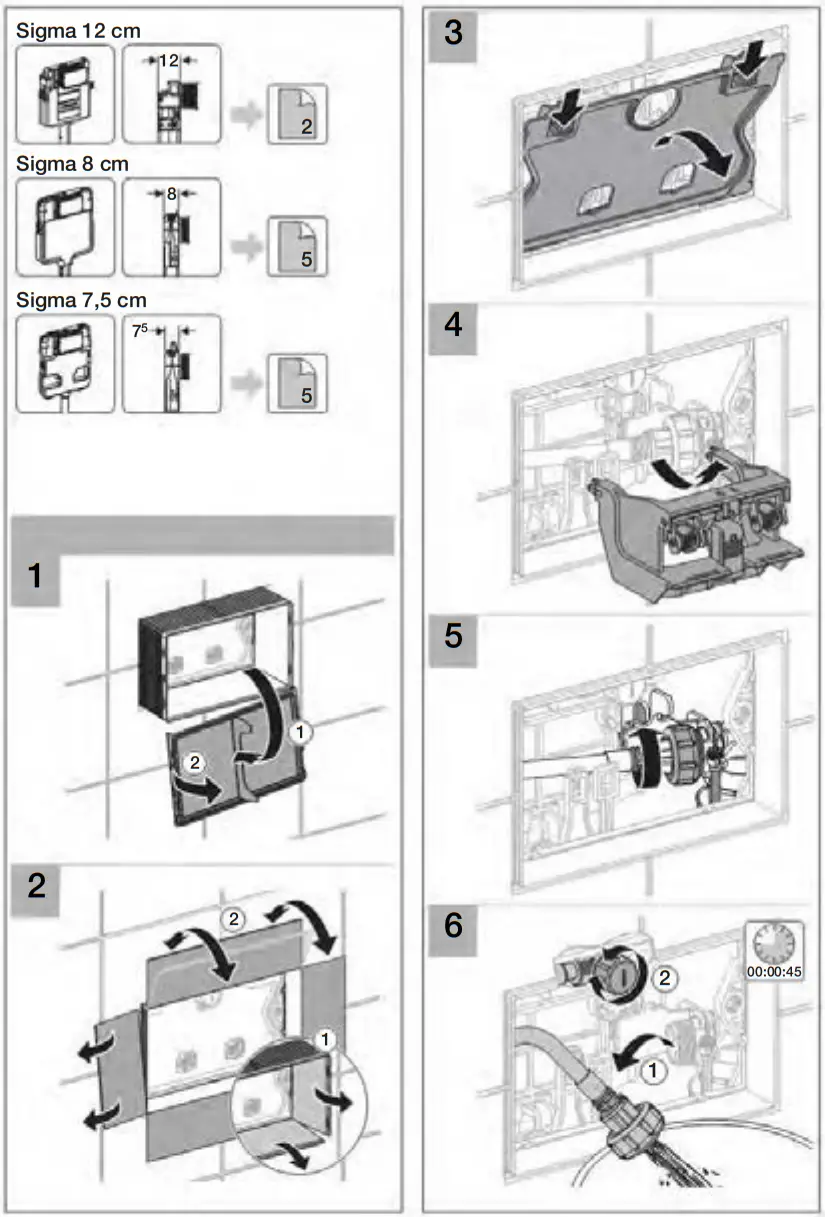 GEBERIT Sigma01 Flush Plate for Dual Flush System - FIG 1