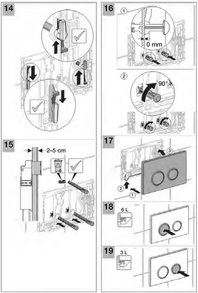 GEBERIT Sigma01 Flush Plate for Dual Flush System - FIG 3
