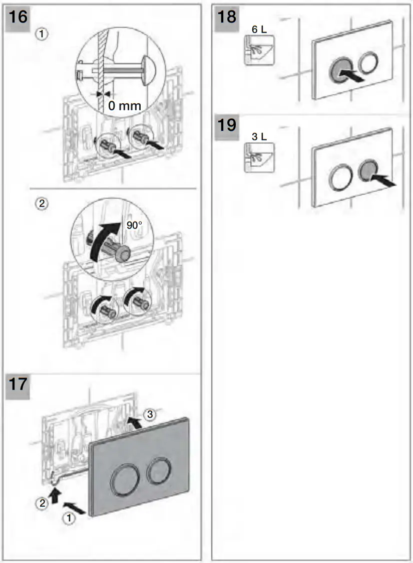 GEBERIT Sigma01 Flush Plate for Dual Flush System - FIG 7