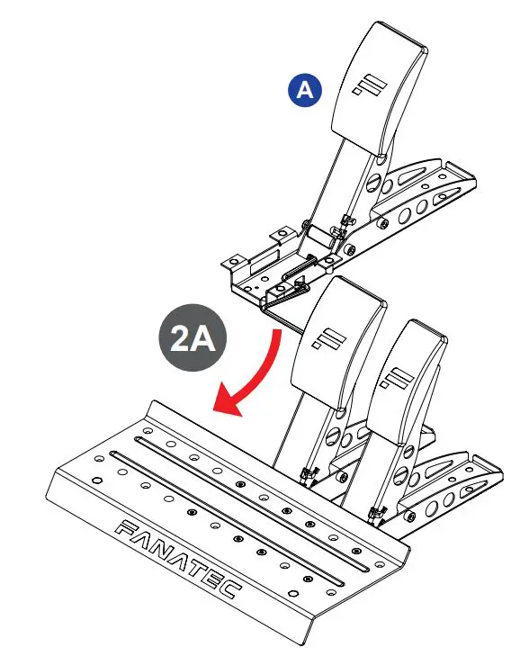 FANATEC CSL Pedals Clutch Kit User Guide - Unplug the brake pedal cable from the gas pedal