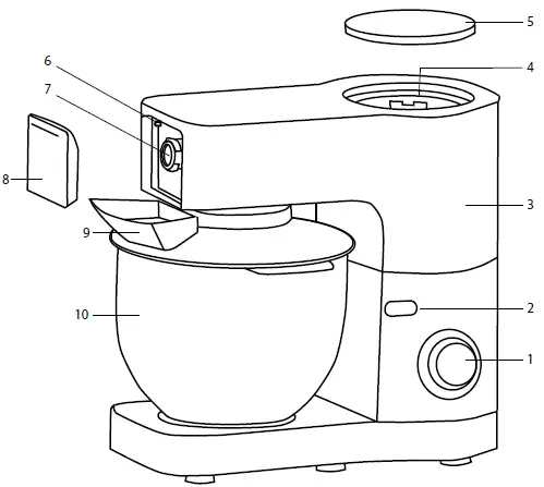 Lauben 1200BC Food Processor Kitchen Machine-1