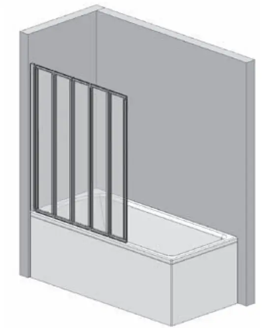 RAVAK VS5 Bathtub Curtain Screen