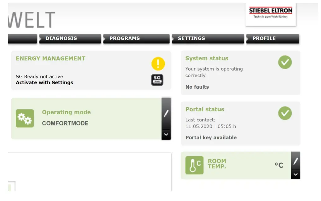 STIEBEL ELTRON Heat Pump to The Internet Internet Service Gateway - Fig 2