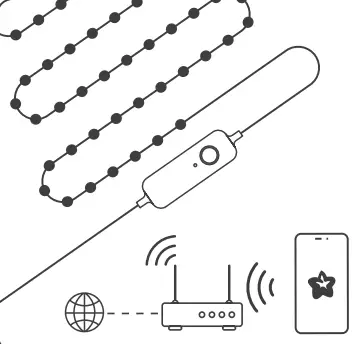 twinkly TWD200STP-TEU Dots 200 RGB LED USB Flexible Light String - fig 6