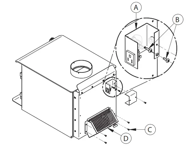 DROLET DB03182 Escape 1200 Wood Stove - fIG12