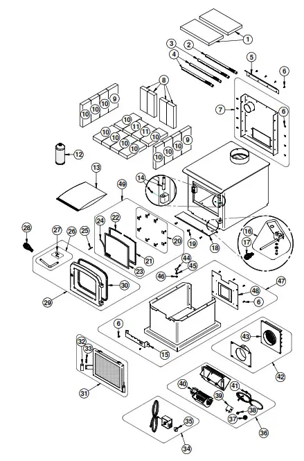 DROLET DB03182 Escape 1200 Wood Stove - fIG25