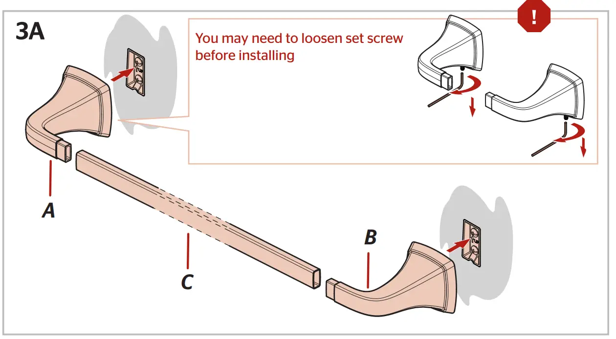 PfISTER BTB-BS1 Bronson 18 Inch or 24 Inch Towel Bar Bracket Installation: Studs Installation