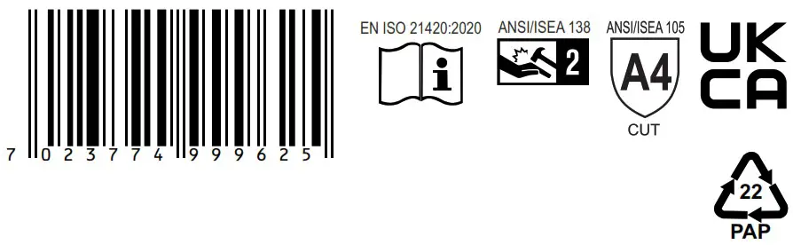 EX 115 4999W Water Resistant Winter Gloves - Barcode