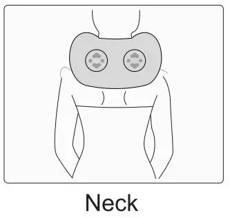 COMFIER CF-6901 Shiatsu Massage Pillow User Manual - Place the massager on the neck