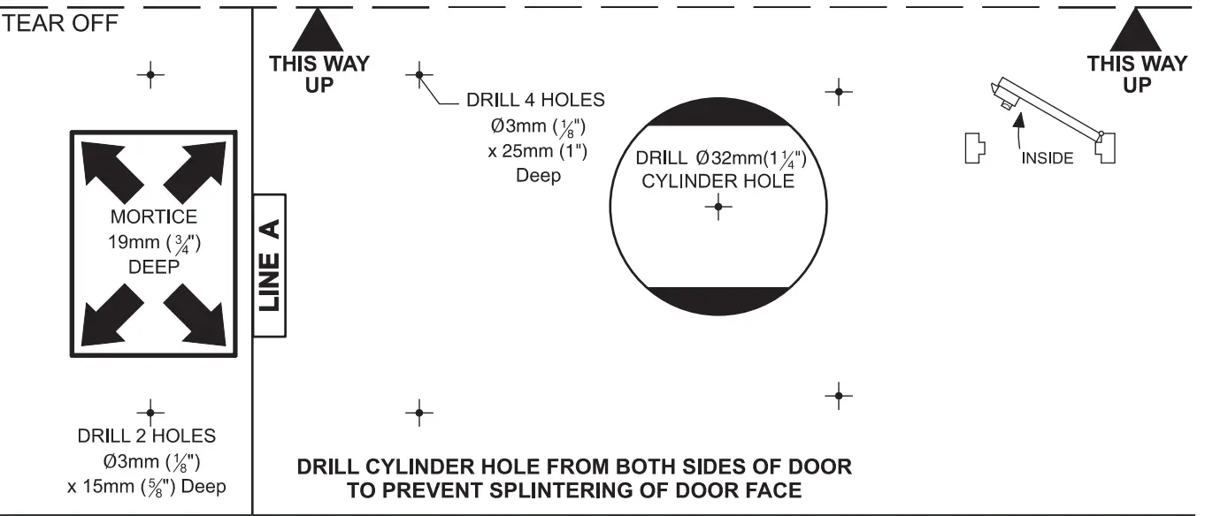 Clockwise Opening Door Template