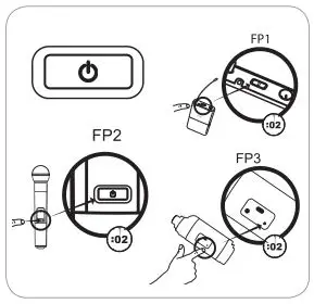 Shure FP Wireless System - Power up the transmitter