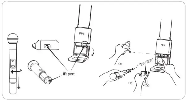 Shure FP Wireless System - Sync transmitter and receiver