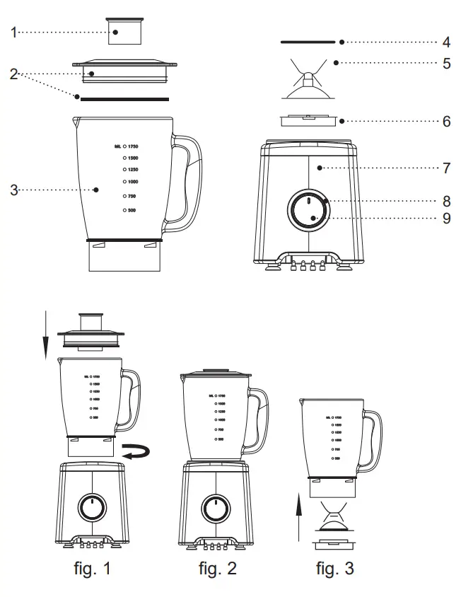 BRAYER BR1203 Desktop Blender fig 1