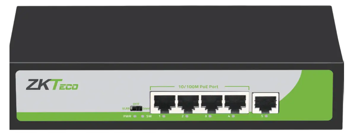 ZKTeco PE041-55-C 4 Ports 10 100Mbps PoE Switch