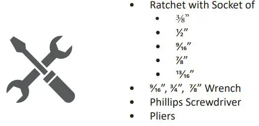 Westbrook 4′ x 8′ Galvanized Kit Trailers User Manual - Tools Required